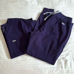 Figs Scrub Set - L - Purple Jam